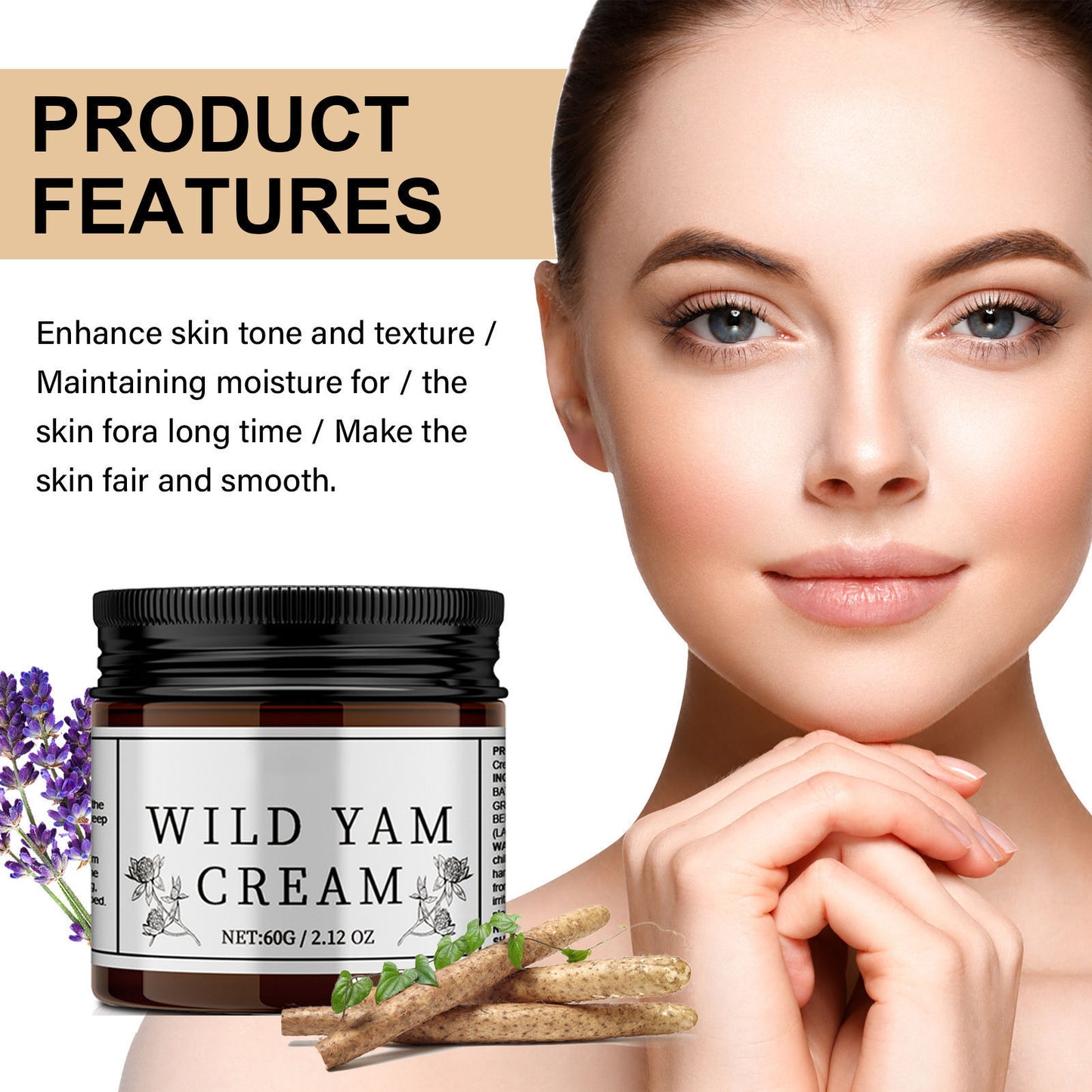 Organic Natural Wild Yam Moisturising Cream