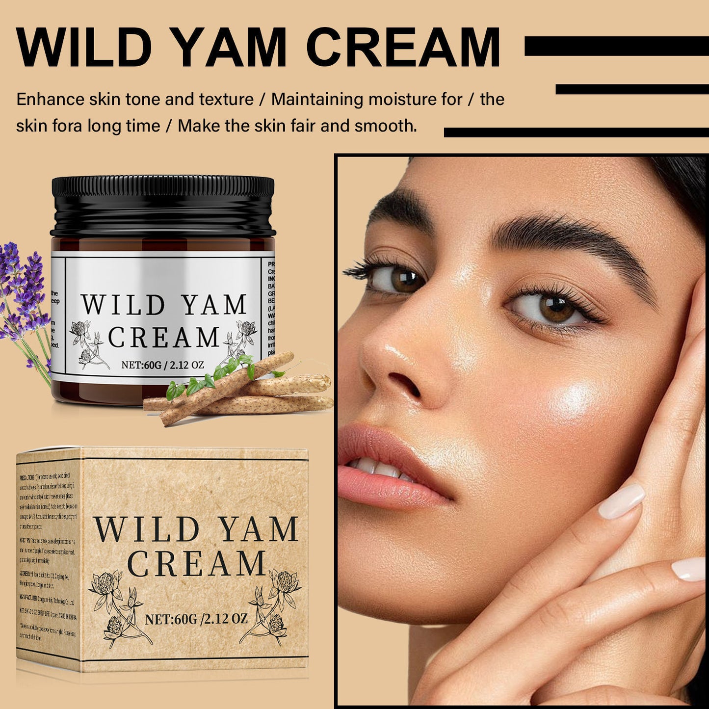 Organic Natural Wild Yam Moisturising Cream